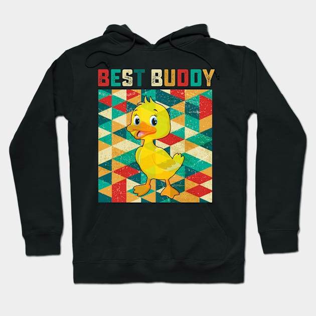 Best Buddy Duck Hoodie by danieldamssm